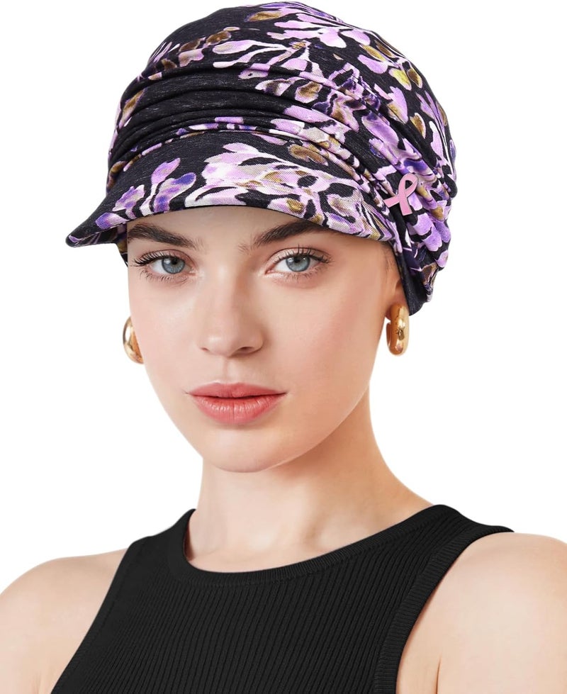 Awefeel Chemo Headwear Viscose Newsboy Cap for Women Fall and Winter Hats - Image 1